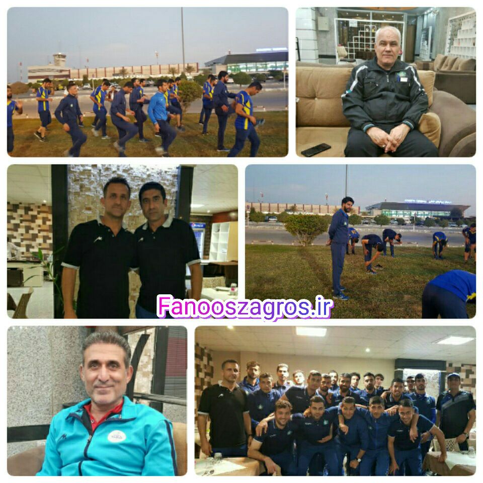 از ریکاوری تیم فوتبال نفت و گاز گچساران در محوطه چمن فرودگاه بندرعباس تا آمادگی مصاف با شهرداری بندرعباس+تصاویر