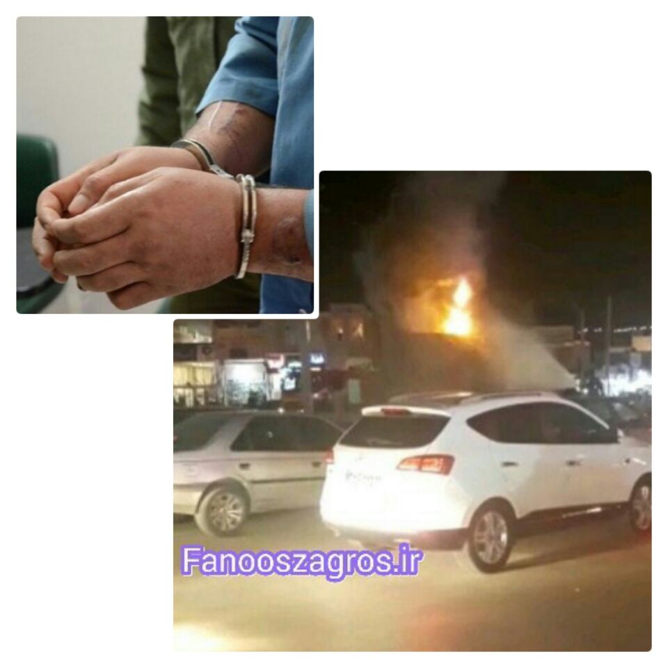 عامل آتش زدن مجسمه آریوبرزن یاسوج دستگیر شد