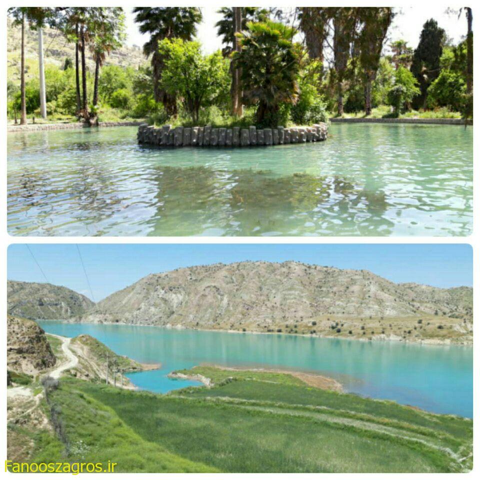 تصاویری چشم نواز از چشمه بلقیس چرام و سد کوثر گچساران