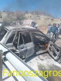 مرگ تلخ راننده پراید در محور یاسوج بابامیدان+عکس