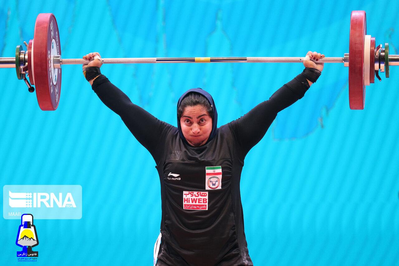 بانوی وزن بردار سی سختی ششم جهان شد+تصاویر