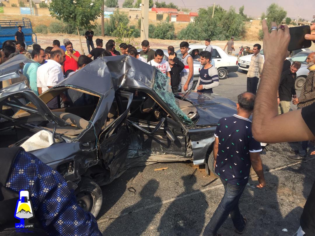 یک کشته و دو زخمی در تصادف بلوار ولیعصر دوگنبدان+عکس