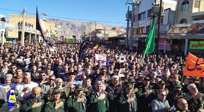 گزارش تصویری مراسم نمادین تشییع سردار سپهبد قاسم سلیمانی با حضور پرشور و خودجوش مردم شهرهای دهدشت وگچساران