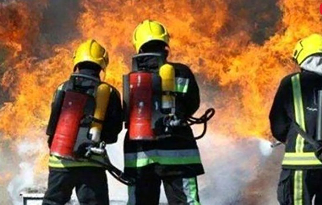 آتش سوزی در انبار لوازم یدکی خیابان ملت تهران