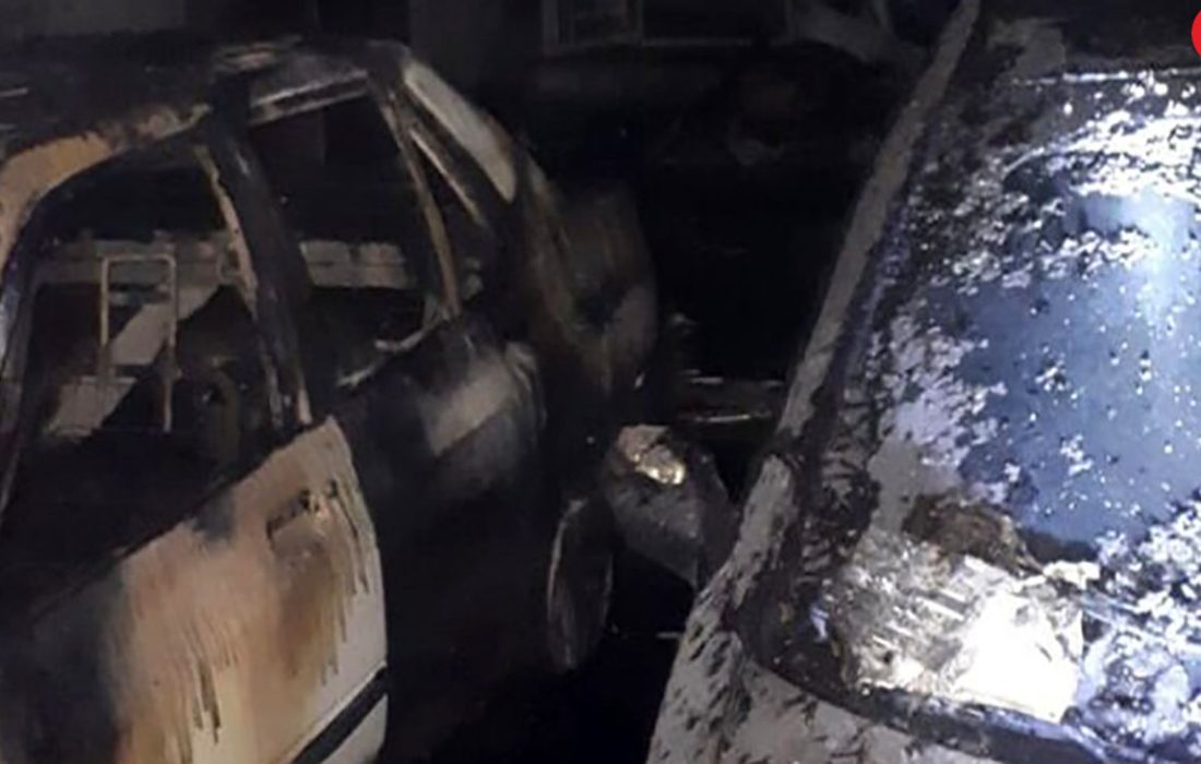 آتش سوزی در پارکینگ ساختمان ۵ طبقه منطقه زعفرانیه تبریز