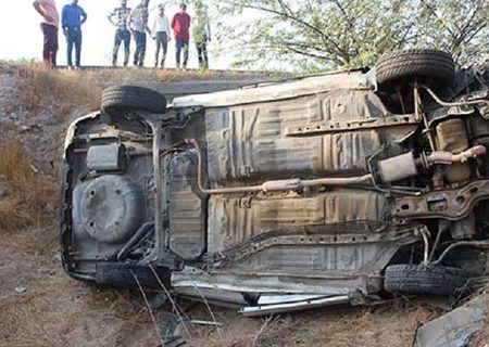 واژگونی مرگبار تویوتا در جاده مهاباد
