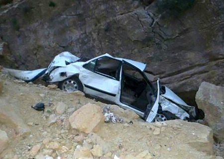 ۴ کشته در حادثه سقوط خودرو به یک دره در مهاباد + عکس