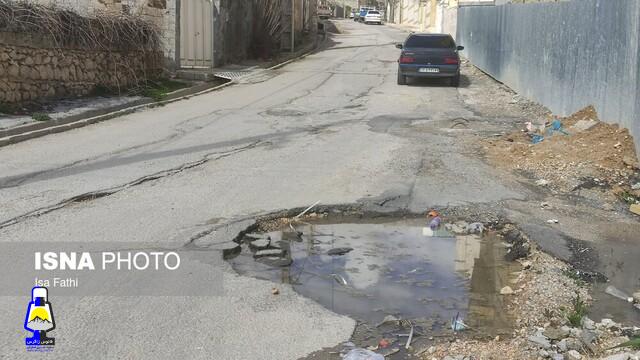 وضعیت اسفناک و عجیب آسفالت خیابانهای «پایتخت طبیعت ایران» + عکس