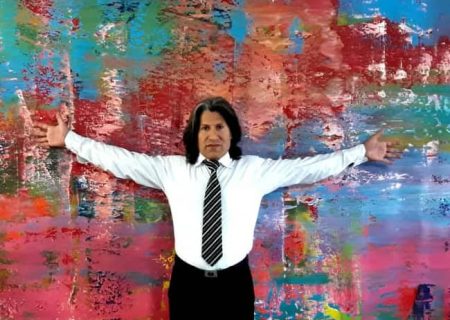 تشخیص نقاشی های اکسپرسیونیستی انتزاعی فریدالله ادیب آیین