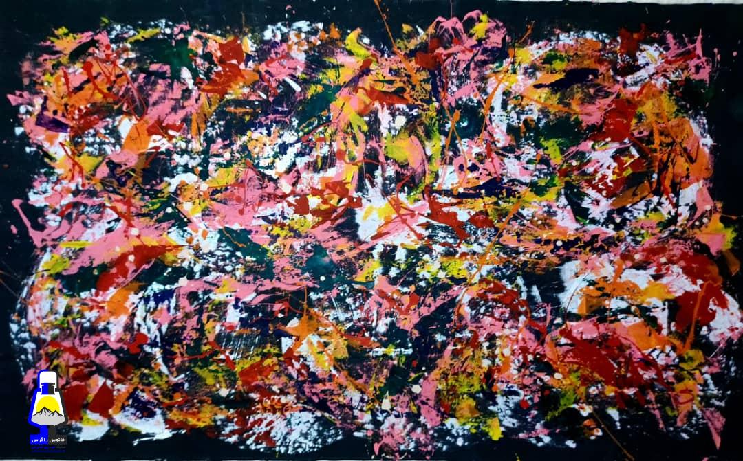تلفیق موسیقی به نقاشی سبک انتزاعی چند وجهی فریدالله آدیب آیین