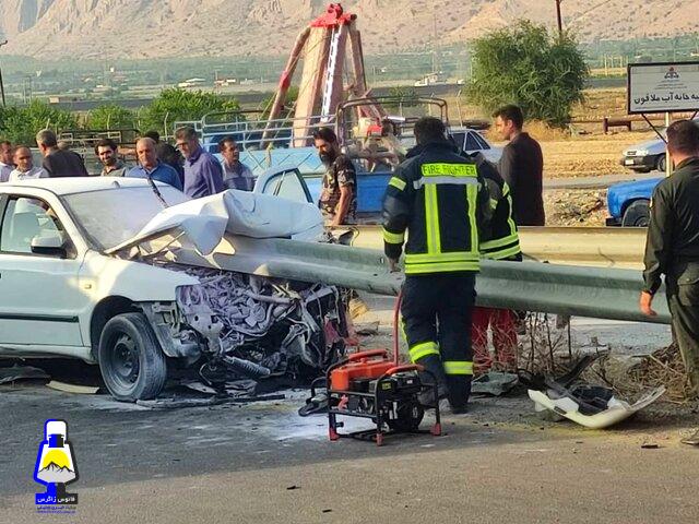 تصادف و فوت ۲ کارمند دانشگاه علوم پزشکی کهگیلویه و بویراحمد در محور گچساران-باشت