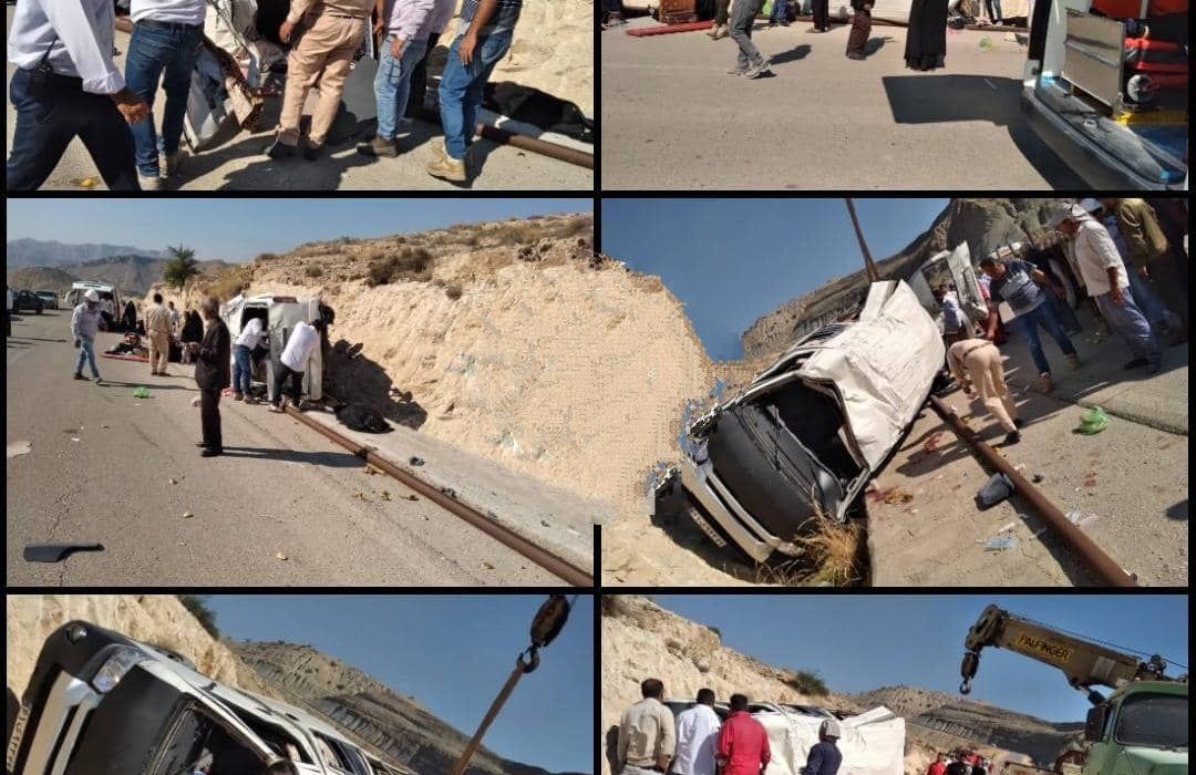 دو کشته و ۱۴مصدوم در تصادف محور گچساران_ بیبی حکیمه