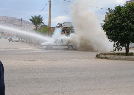 پژو پارس در آتش سوخت
